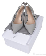 Christian Dior Grey Patent J\'Adior Slingback Heels