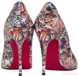 So Kate Multicolored Python Pumps