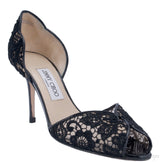 Jimmy Choo Black Flair Peep Sandals