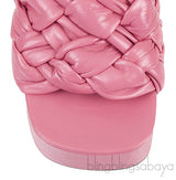 Bottega Veneta The Board Platform Pink Mule