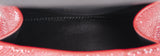 Hourglass XS Red Rhinestone Suede Calfskin
