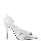 Nº21 WHITE LEATHER KNOT POINTED TOE SHOES