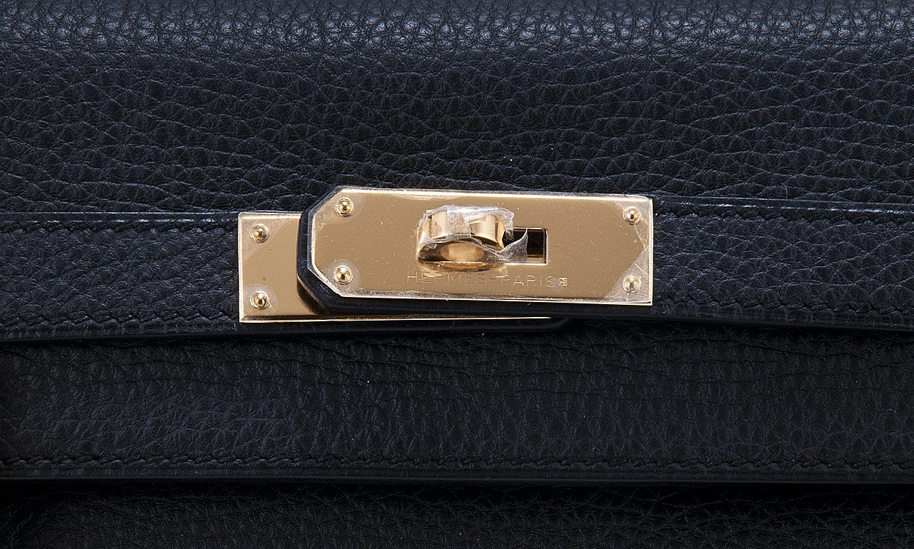 Kelly 35 Black Togo Retourne