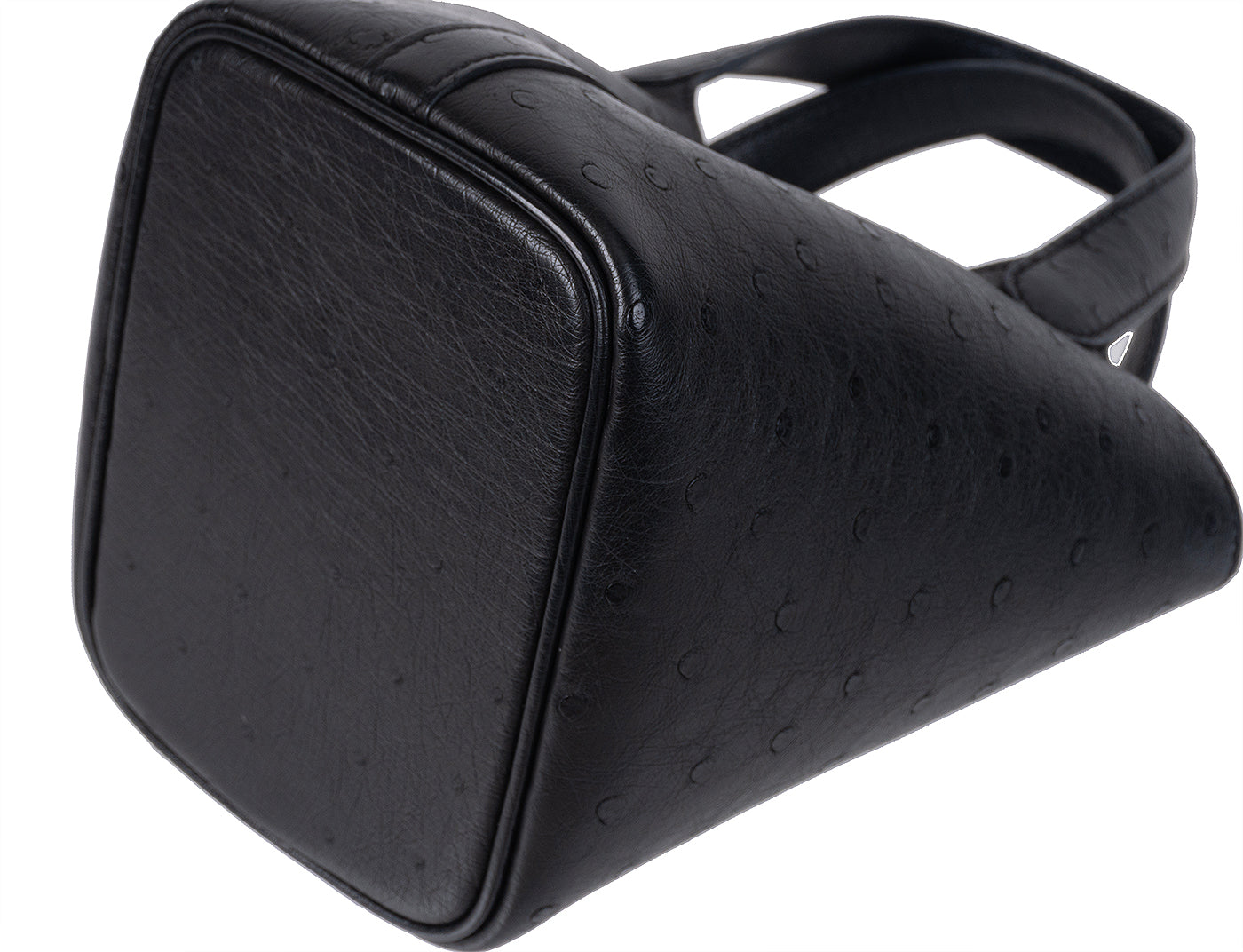 Hermes Picotin Lock 14 Black Ostrich Bag GHW