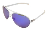 MYKITA & BERNHARD WILLHELM  White Blue Mirrored Lens Sunglasses