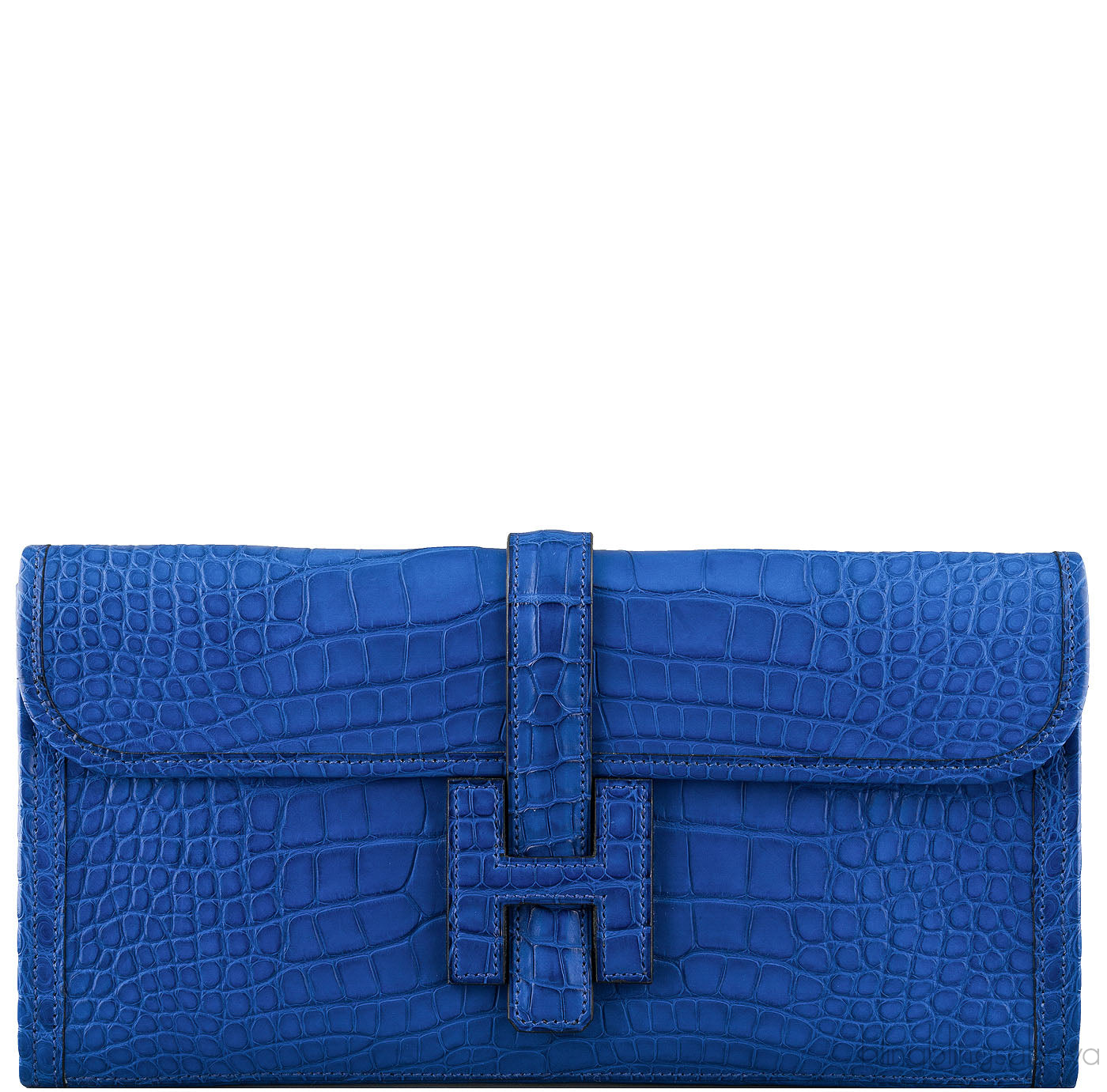 Jige Elan Blue Electric Crocodile Clutch