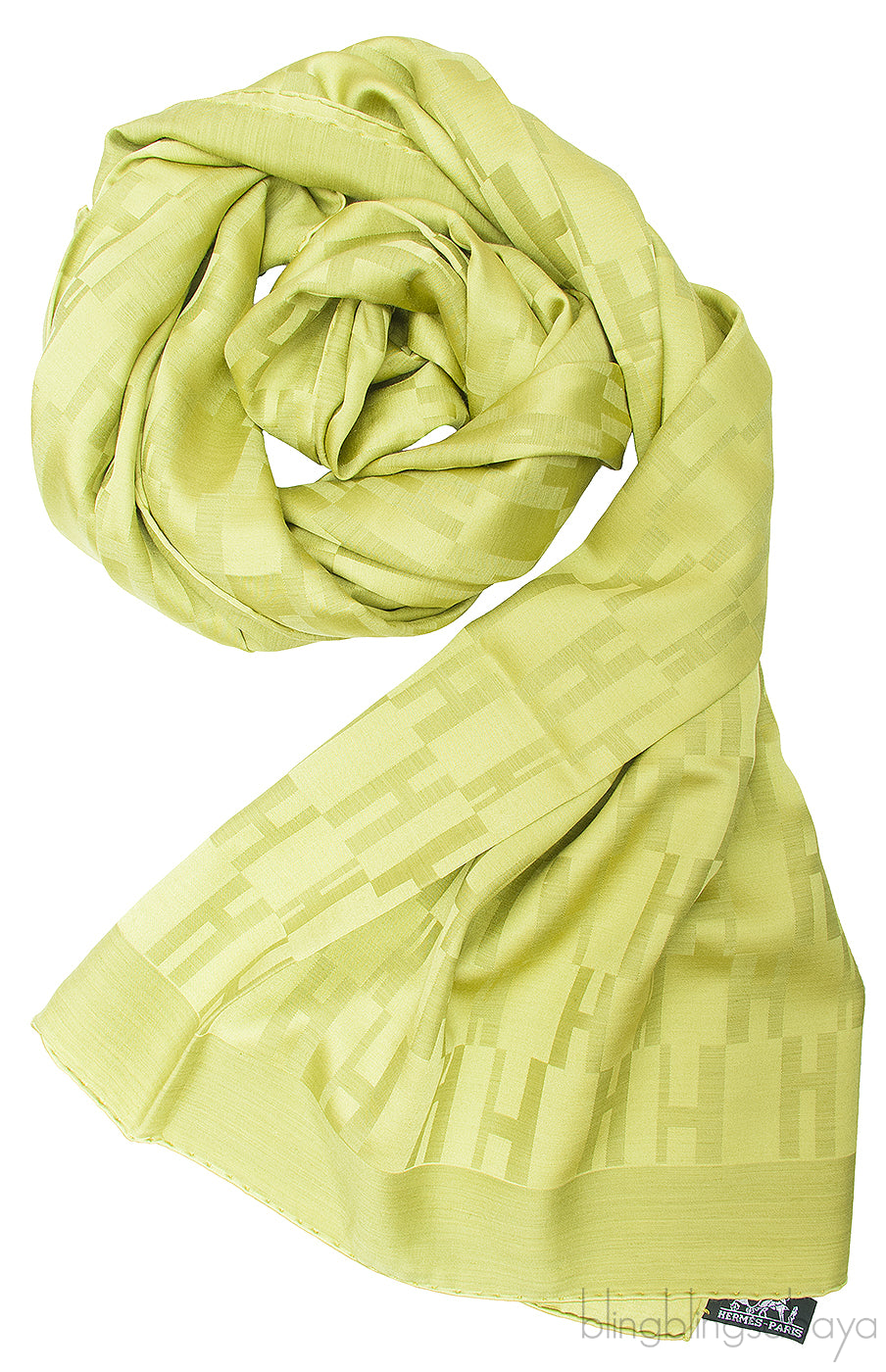 Green H Printed Stole