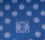 Polka Dot Anagram Blue Scarf