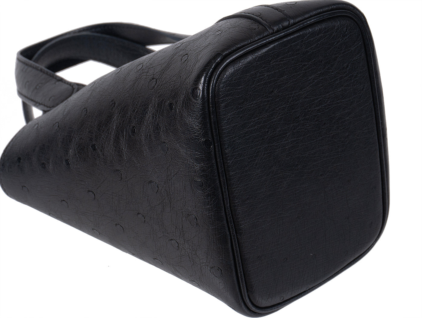 Hermes Picotin Lock 14 Black Ostrich Bag GHW