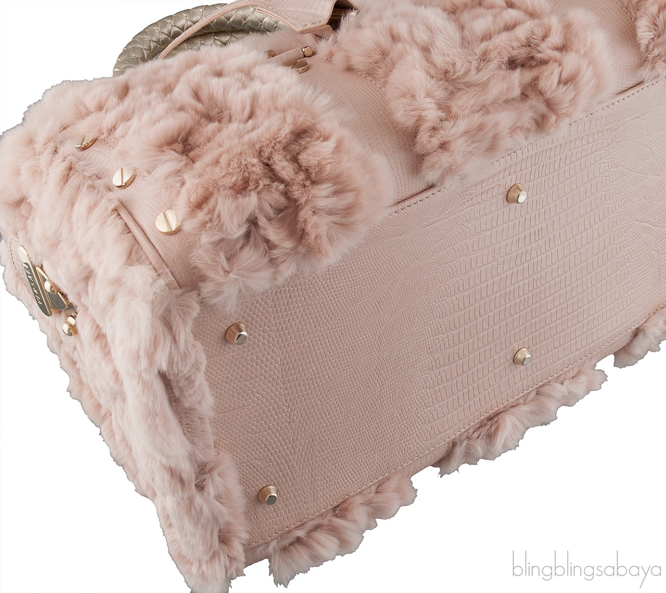 Blush Pink Fur Madonna Handbag