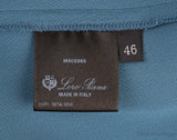 Blue Green V-neck Belted Dress