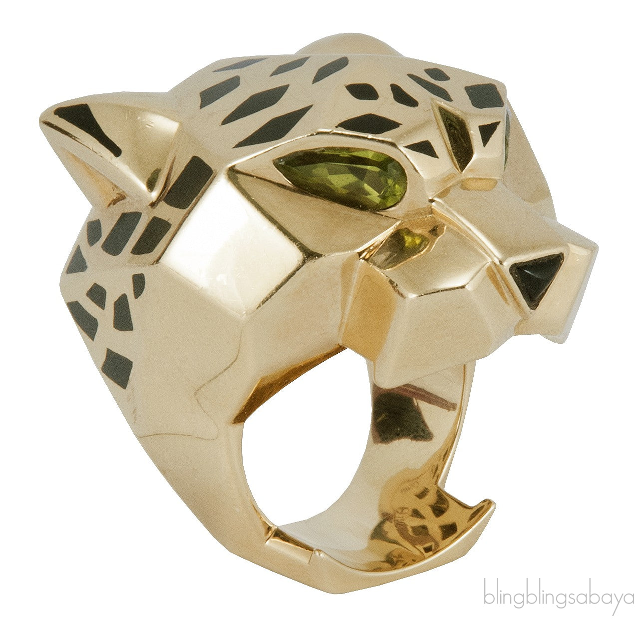 Yellow Gold Panthere Head Ring