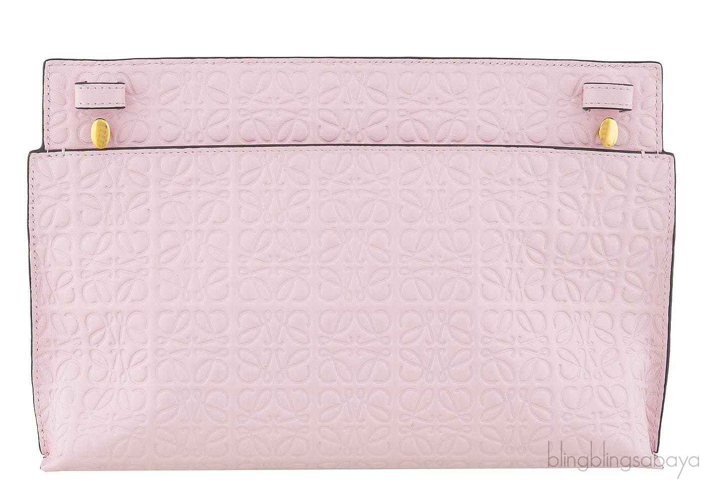 Pink Logo Embossed Clutch