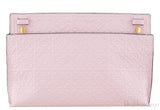 Pink Logo Embossed Clutch