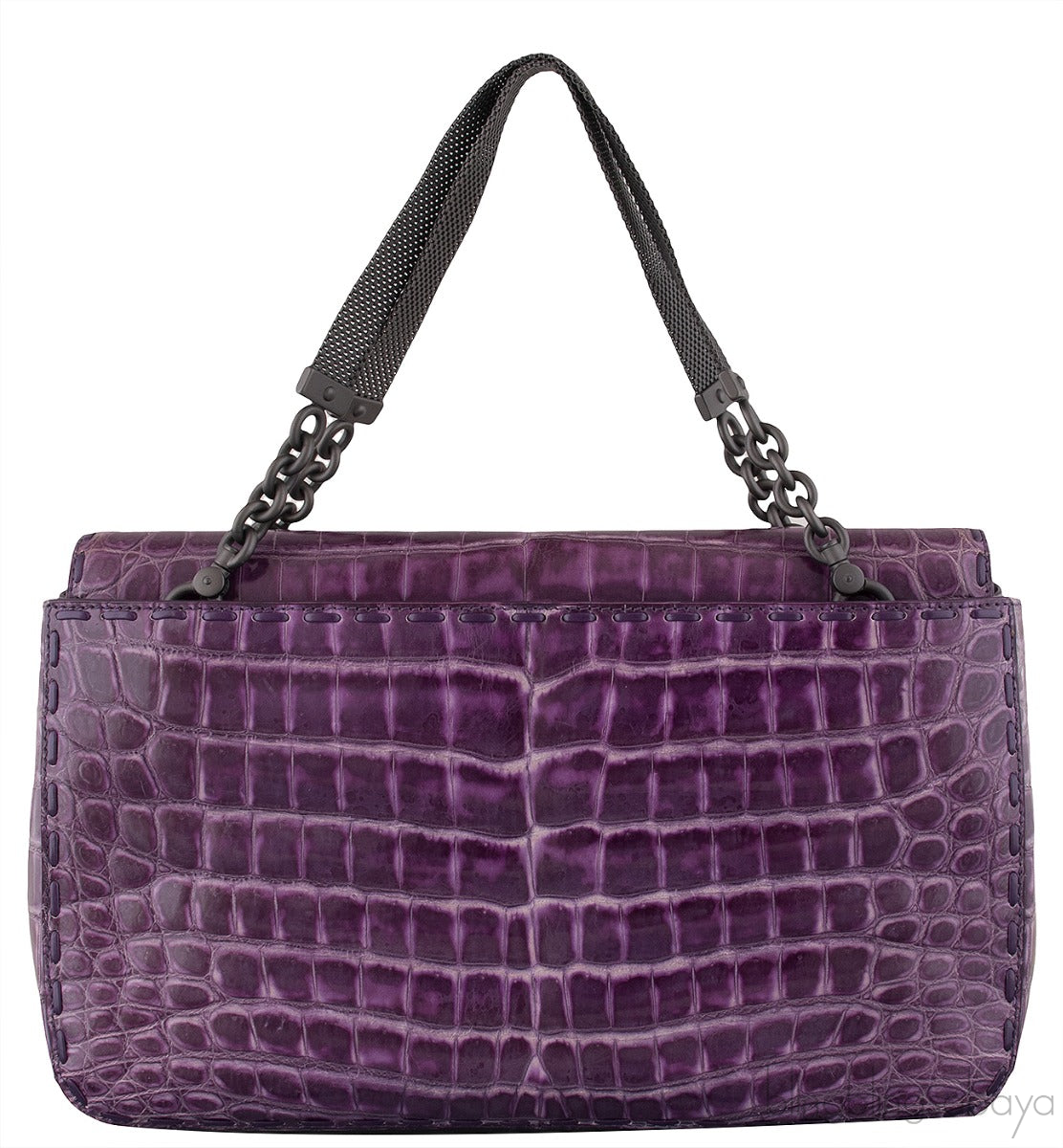 Purple Crocodile Handbag