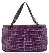 Purple Crocodile Handbag