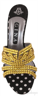 Polka Dot Swarovski Sandals