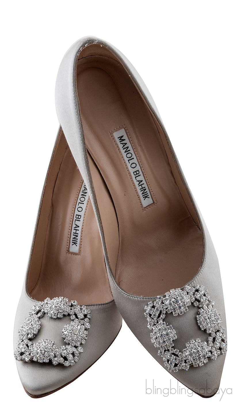 Grey Hangisi Satin Heels