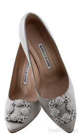 Grey Hangisi Satin Heels