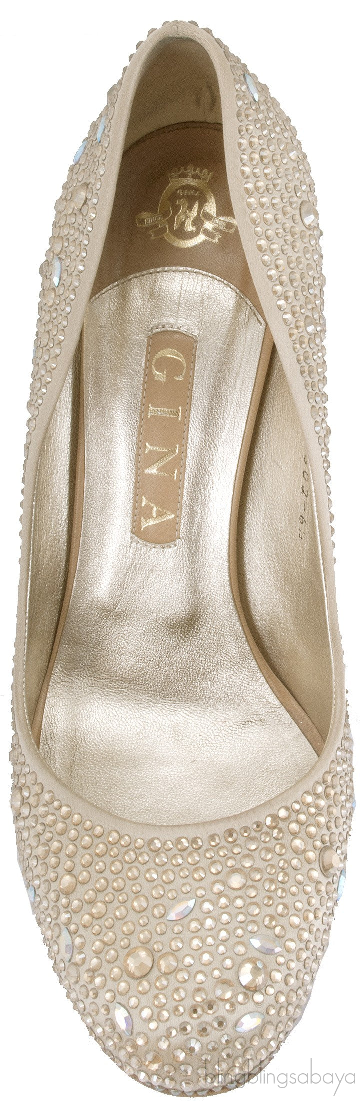 Swarovski Embellished Gold Pump