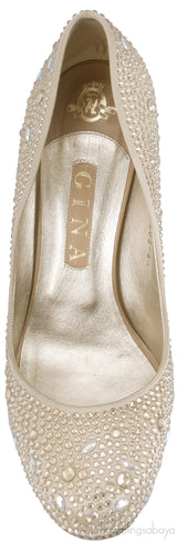 Swarovski Embellished Gold Pump