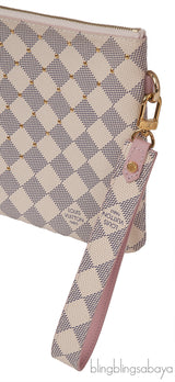 Louis Vuitton City Pouch Damier Azur Studded Clutch