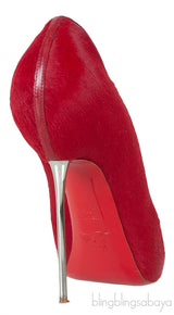 Red Pony Hair Heels