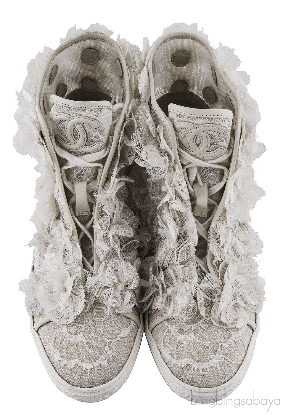 Floral Mesh Camellia Sneakers