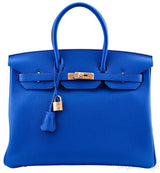 Birkin 35 Blue Electric Togo