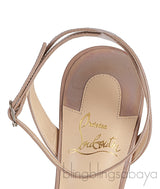 Nude PVC Crystal Slingback Heels