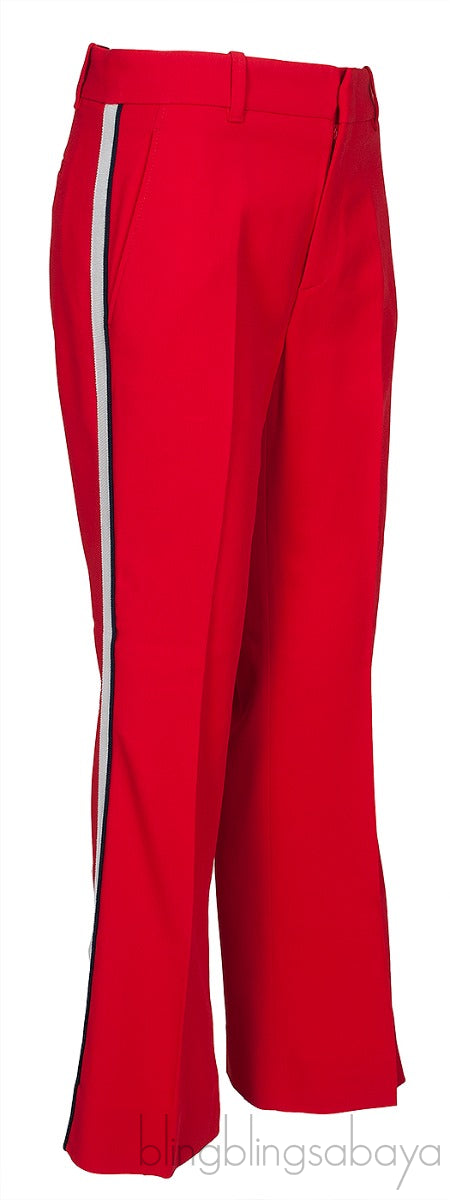 Red Wide Hem Trouser