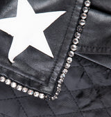 Black Crystal & Star Patch Emb Jacket