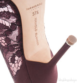Maroon Lace Hangisi Pump