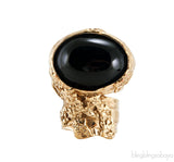 Arty Oval Ring in Black