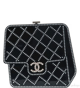 Pearl Quilted Evening Bag W/ Chain