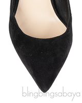 Christian Louboutin Rosas 85 Black Suede Heels