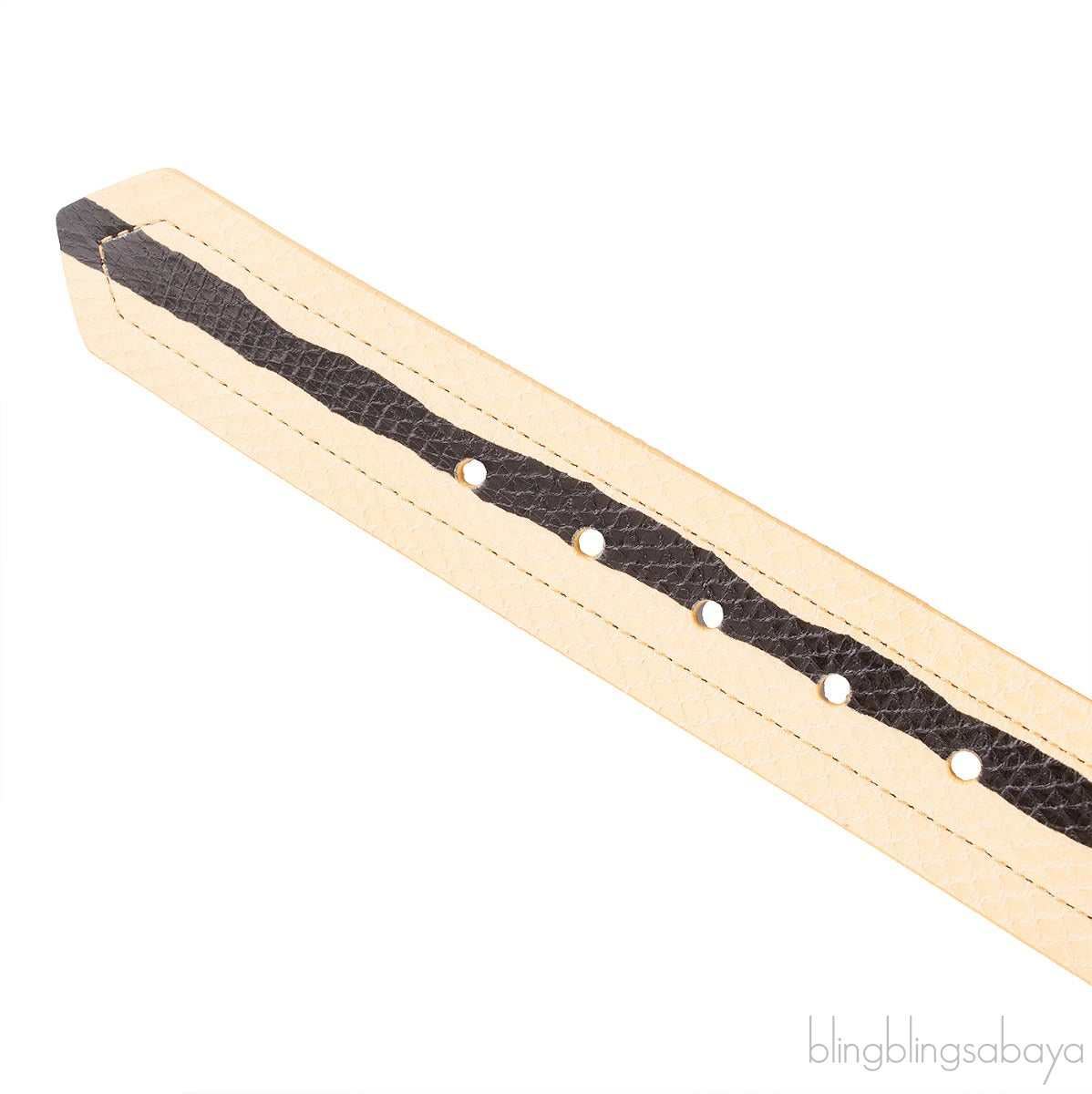 Yellow & Black Python Print Belt