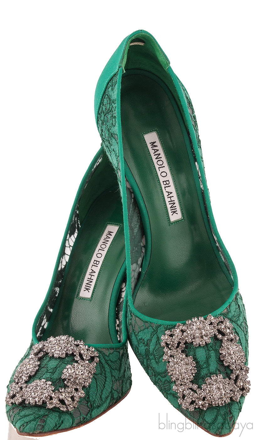 Floral Lace Emerald Green Hangisi