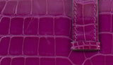 Hermes Bearn Rose Tyrien Crocodile Wallet
