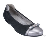Silver Cap Toe Ballet Flat