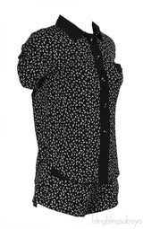 Louis Vuitton Black Printed Blouse & Shorts
