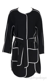 Pipe Detail Belt Coat