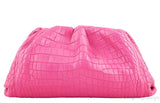 The Pouch Crocodile Pink Clutch