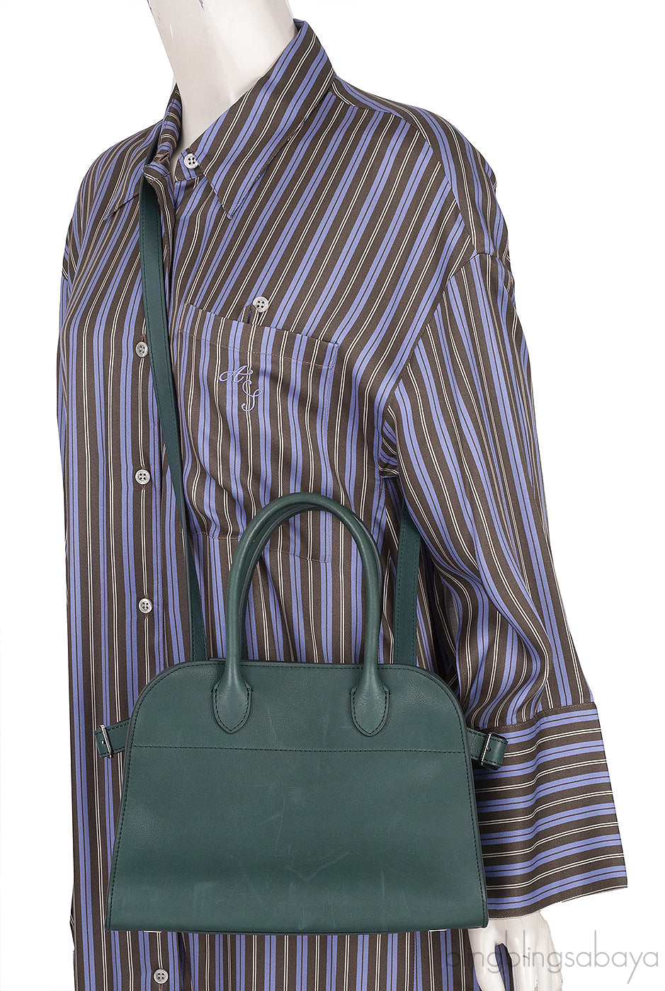 Soft Margaux 10 Dark Green Leather Bag
