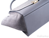 Trapeze Luggage Grey Croco Print