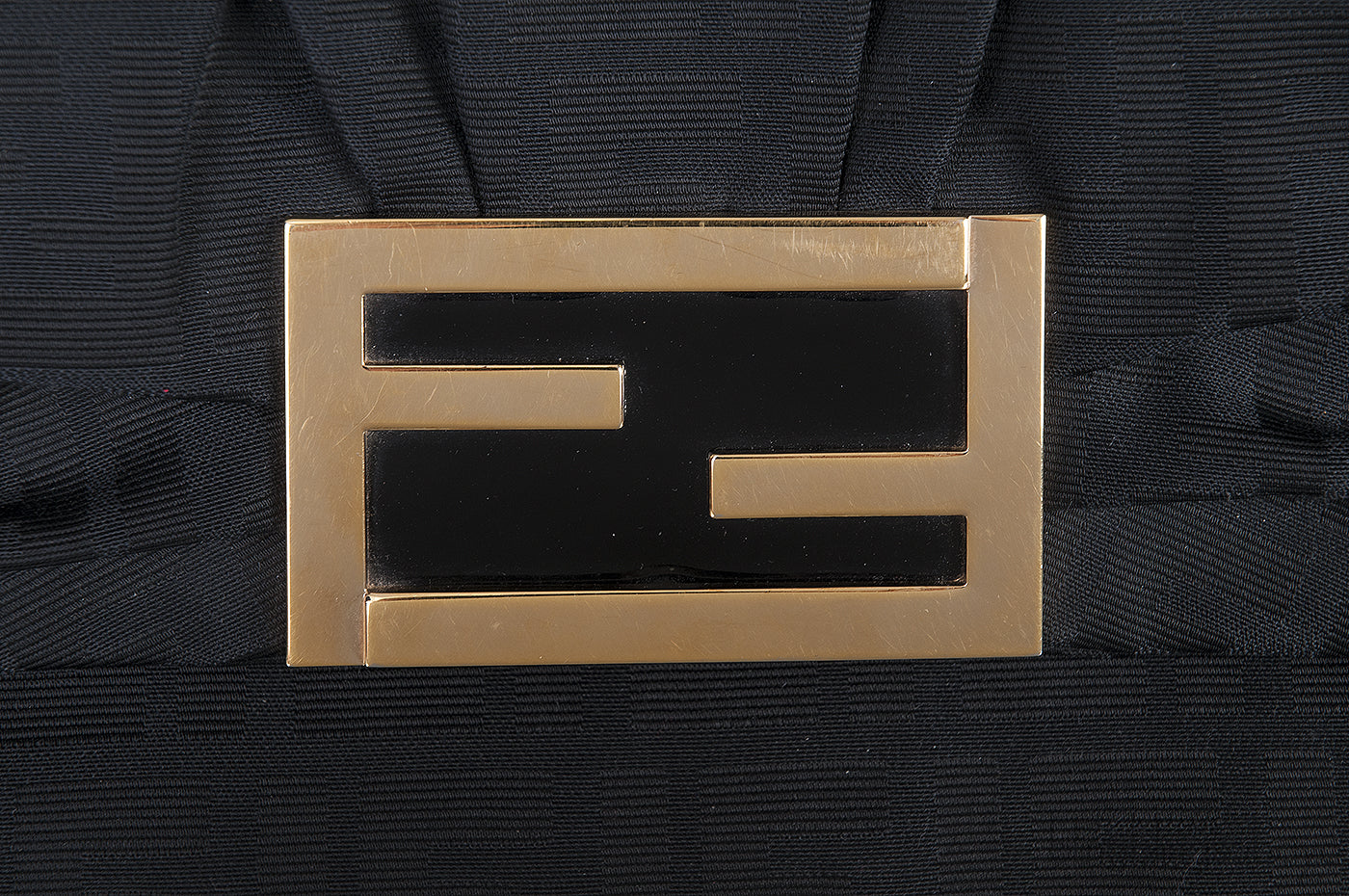 Fendi Zucca Mia Buckle Shoulder Bag