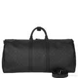 Louis Vuitton Black Damier Infini Leather Keepall Bandouliere 55 Bag
