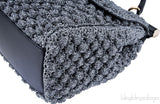 Miss Sicily Metallic Crochet Flap Bag