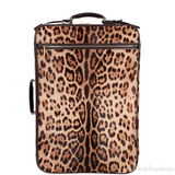 Leopard Pony Hair Medium Luggage Trolley