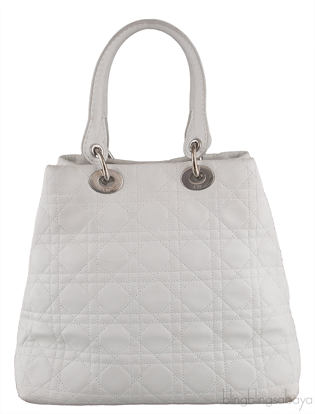 White Quilted Cannage Bag